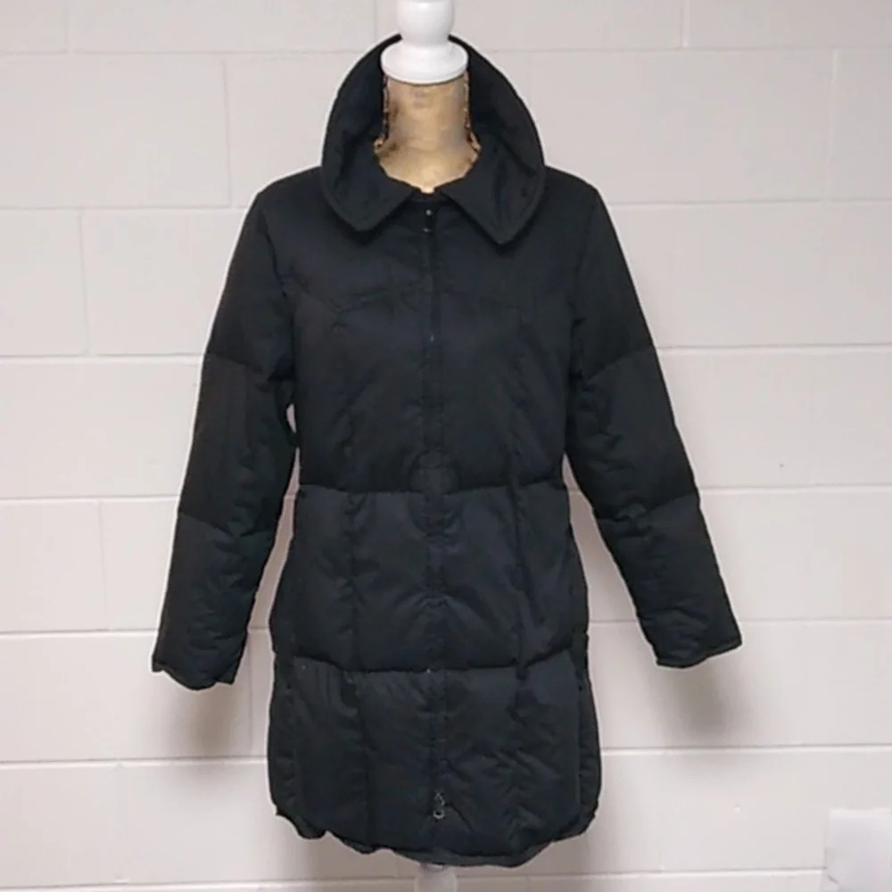 SHARPEE DESIGNER COLLECTION BLACK, DOWN FILLED, 2WAY ZIP, PUFFER COAT